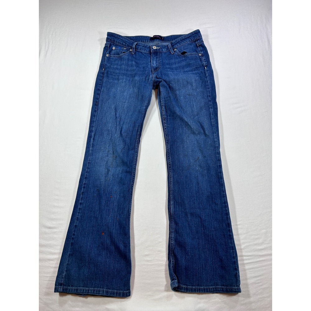 Levis 518 Superlow Jeans Womens 13M Blue Denim Bootcut Low Rise Stretch 33x30